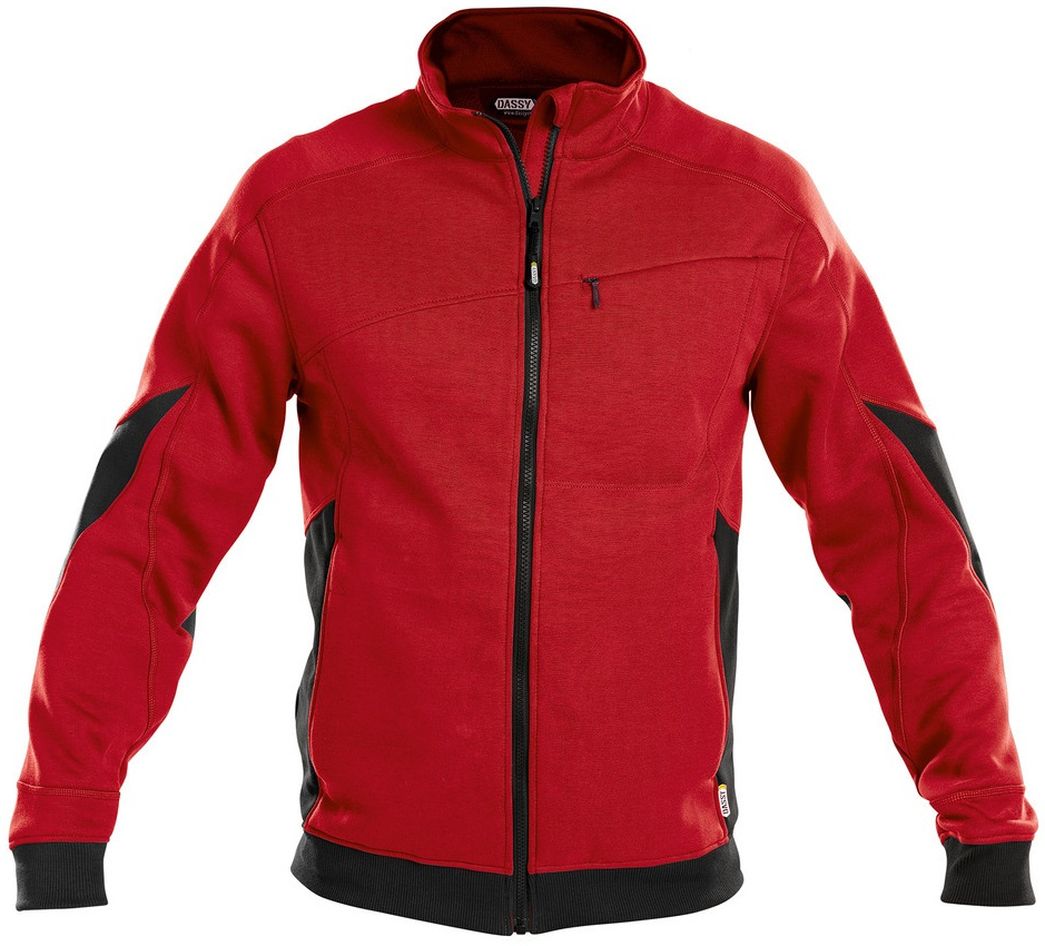 DASSY-Workwear, Sweatshirt VELOX, rot/schwarz