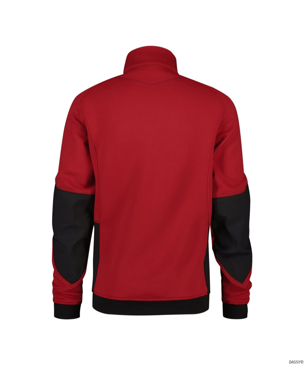 DASSY-Workwear, Sweatshirt VELOX, rot/schwarz