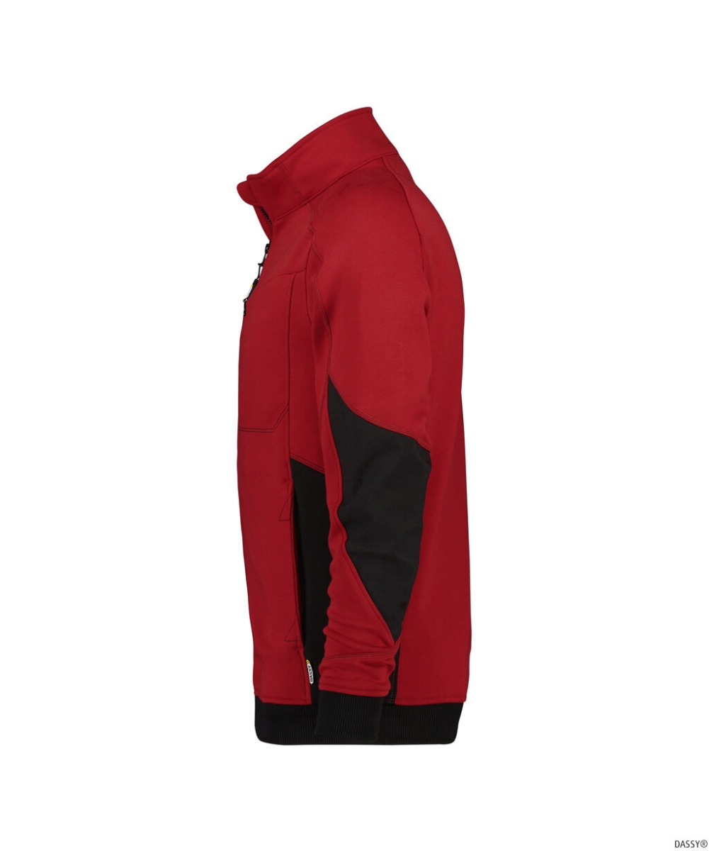 DASSY-Workwear, Sweatshirt VELOX, rot/schwarz