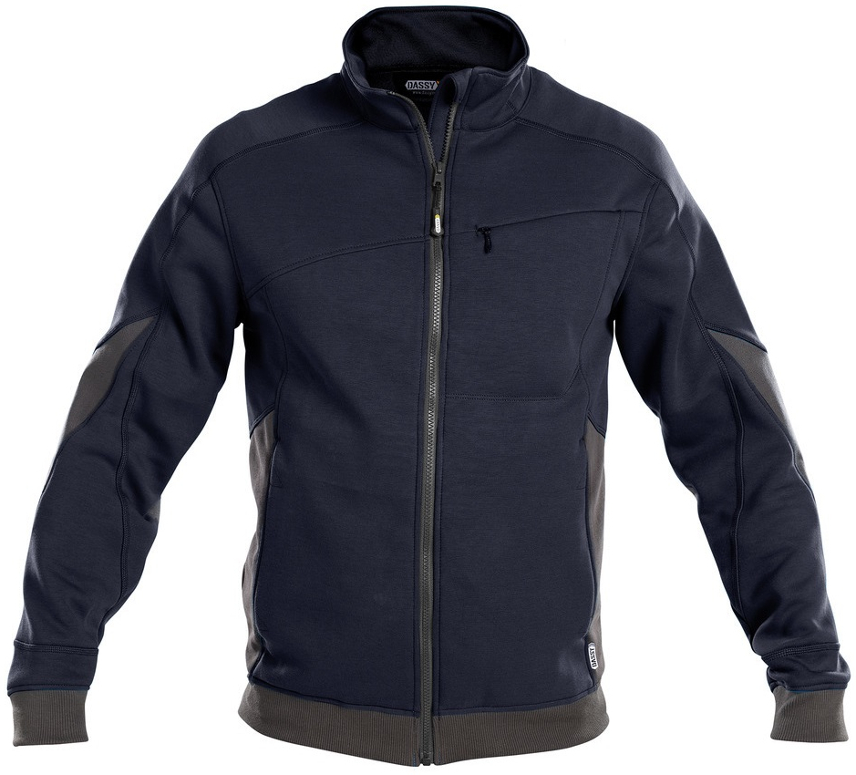 DASSY-Workwear, Sweatshirt VELOX, dunkelblau/grau