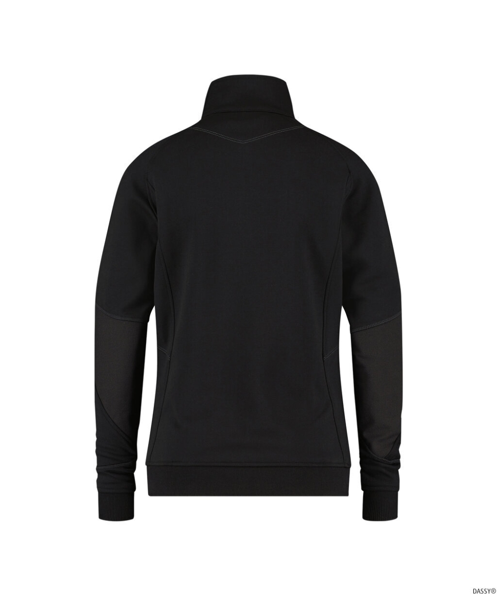 DASSY-Worker-Shirts, Damen-Sweatshirt VELOX, schwarz