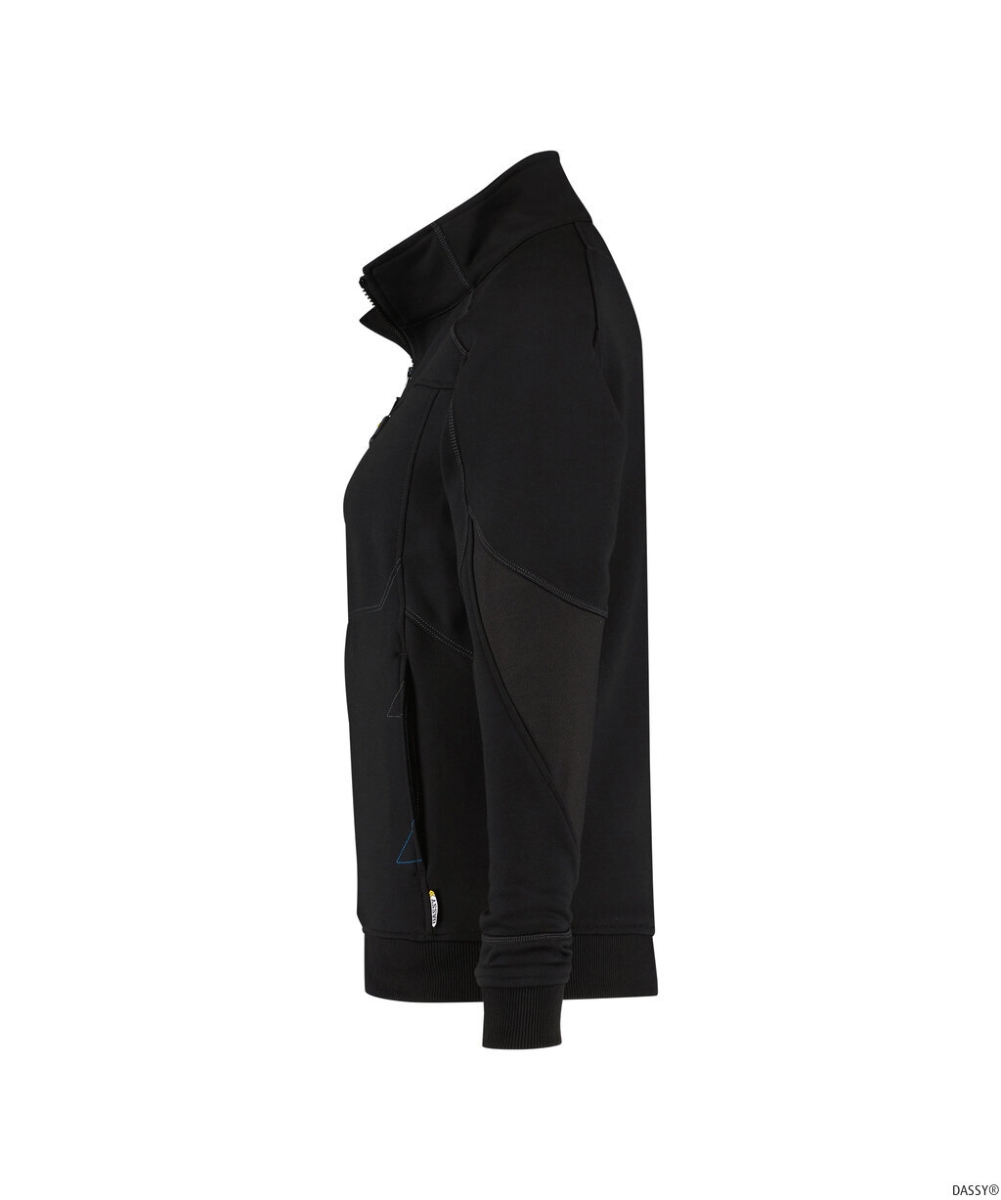 DASSY-Worker-Shirts, Damen-Sweatshirt VELOX, schwarz