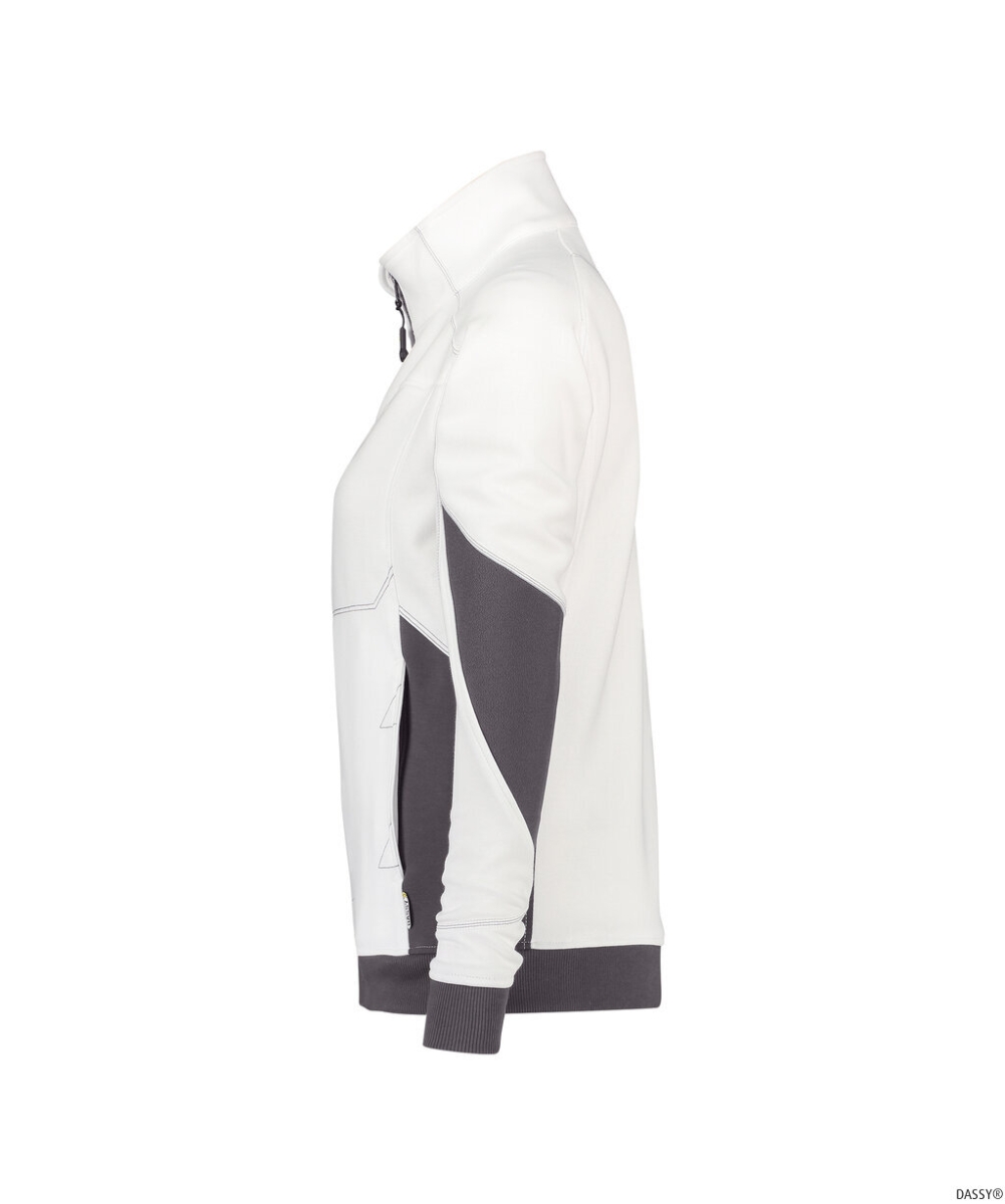 DASSY-Workwear, Damen-Sweatshirt VELOX, weiß/grau