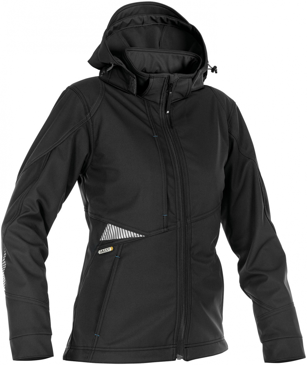 DASSY-Workwear, Damen-Softshell-Jacke "GRAVITY", schwarz