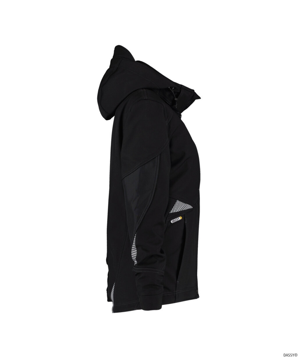 DASSY-Workwear, Damen-Softshell-Jacke GRAVITY, schwarz