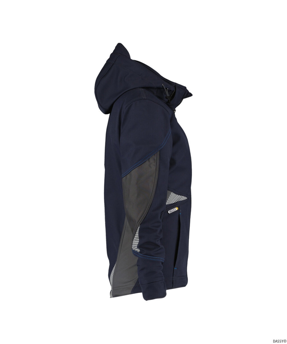 DASSY-Workwear, Damen-Softshell-Jacke GRAVITY, blau/grau