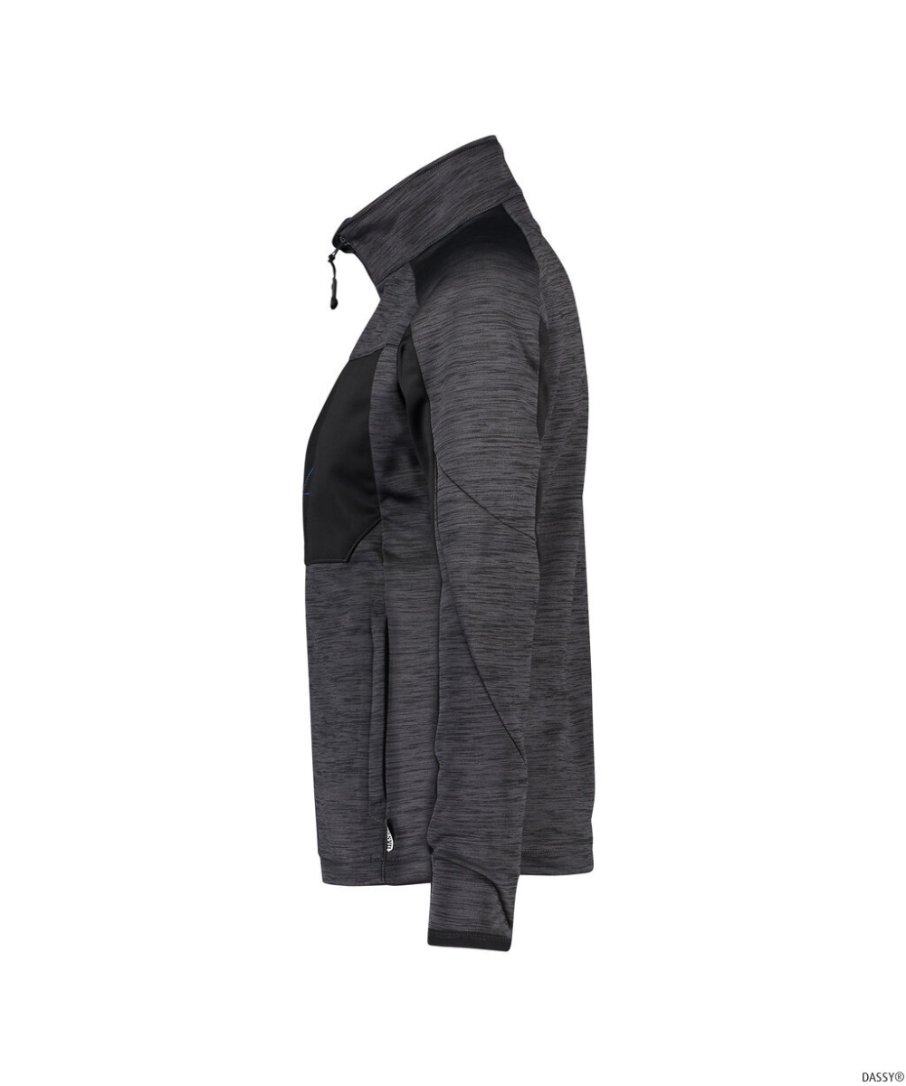 DASSY-Workwear, Damen-Fleecejacke CONVEX, grau/schwarz
