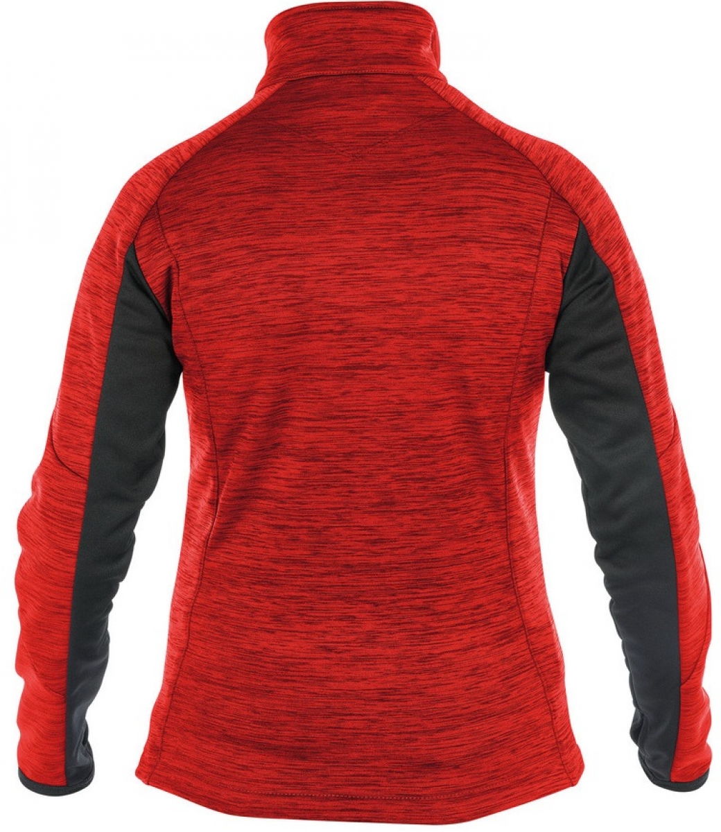 DASSY-Workwear, Damen-Fleecejacke "CONVEX", rot/schwarz