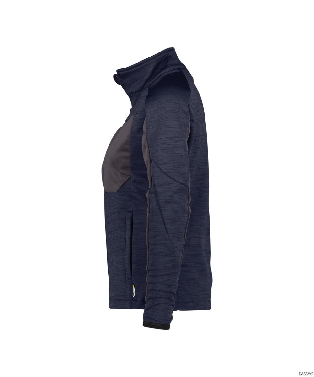 DASSY-Workwear, Damen-Fleecejacke CONVEX, blau/grau