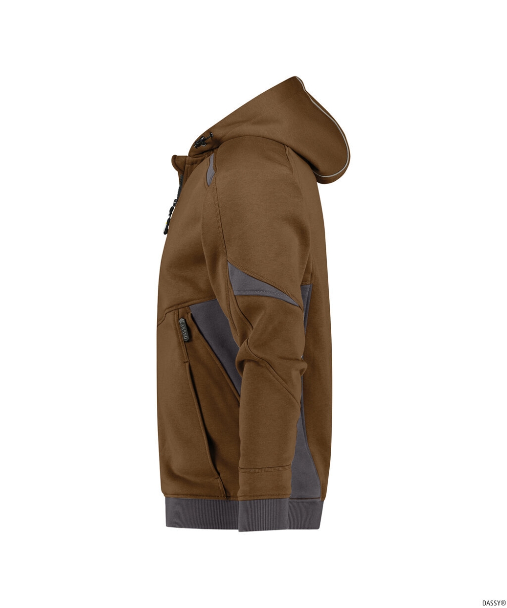 DASSY-Kapuzensweatshirt, LUNAX, lehmbraun/anthrazitgrau