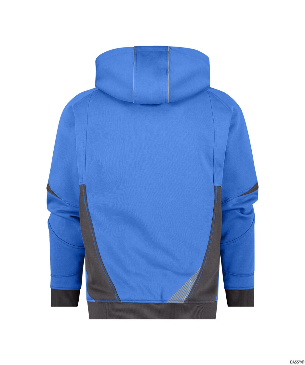 DASSY-Kapuzensweatshirt, LUNAX, azurblau/anthrazitgrau