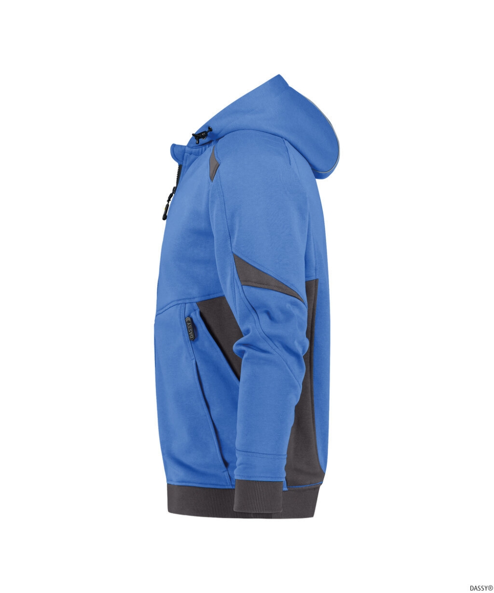 DASSY-Kapuzensweatshirt, LUNAX, azurblau/anthrazitgrau