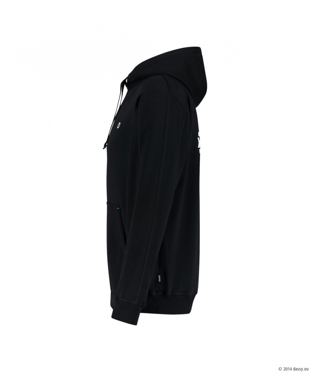 DASSY® Woodie Kapuzensweatshirt mit Aufdruck, schwarz