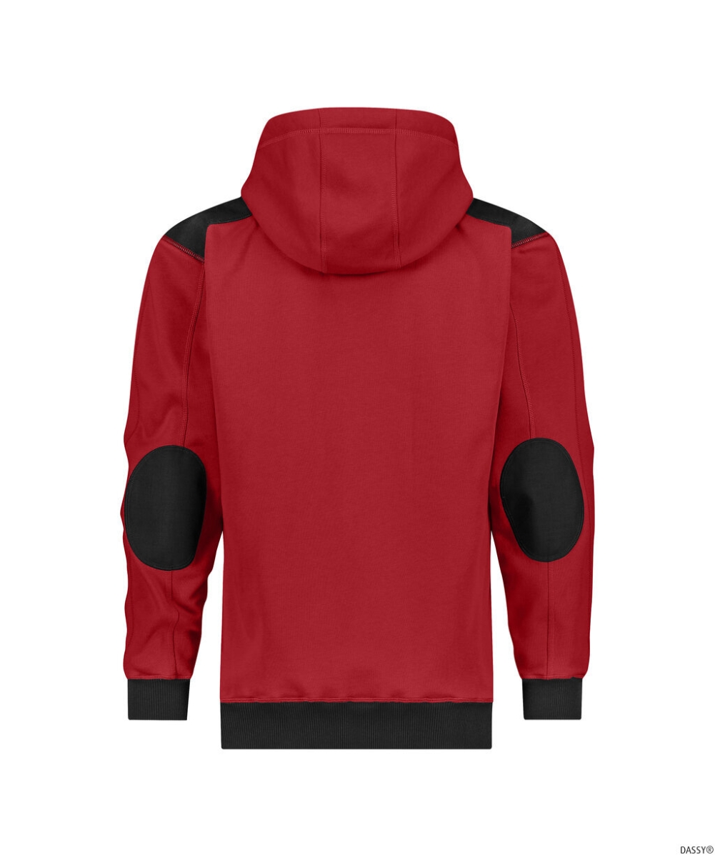 DASSY-Kapuzenshirt, INDY NEXT, rot/schwarz