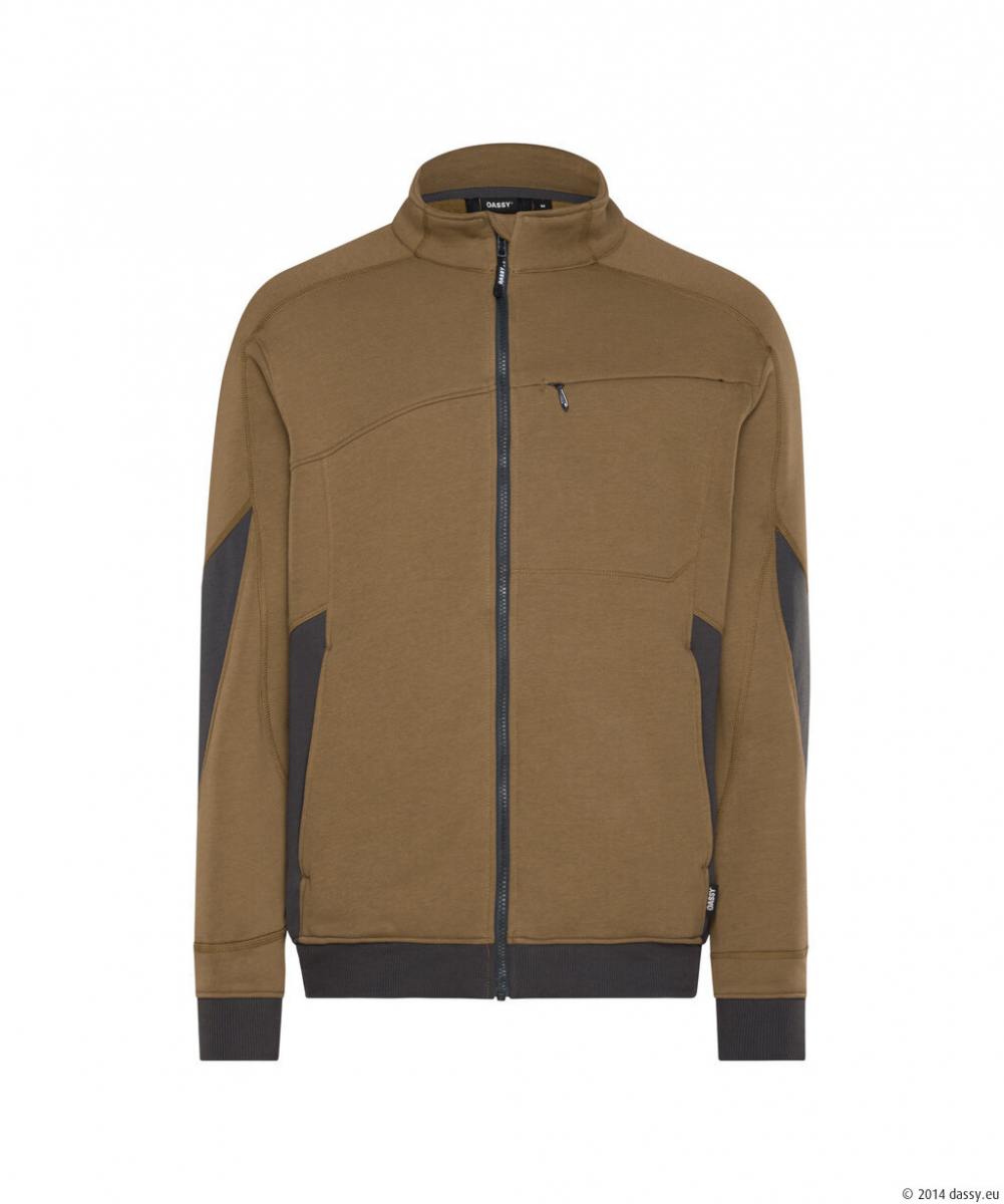 DASSY® Velox Next Sweatshirt, lehmbraun/anthrazitgrau