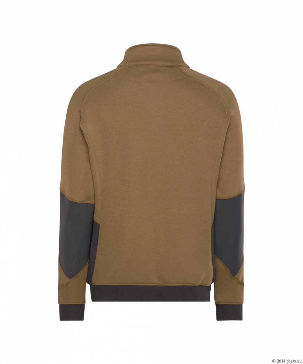 DASSY® Velox Next Sweatshirt, lehmbraun/anthrazitgrau