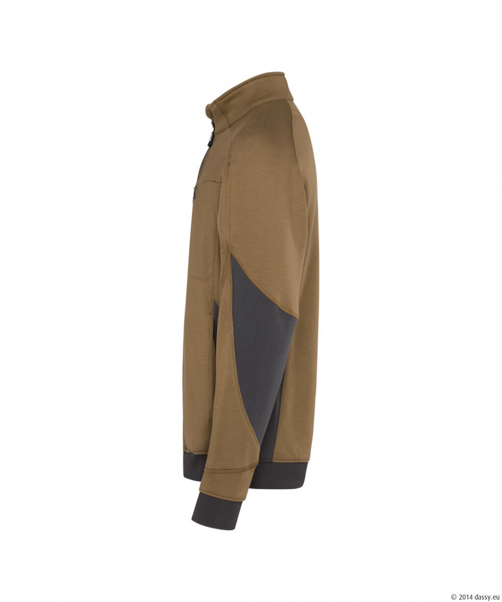 DASSY® Velox Next Sweatshirt, lehmbraun/anthrazitgrau