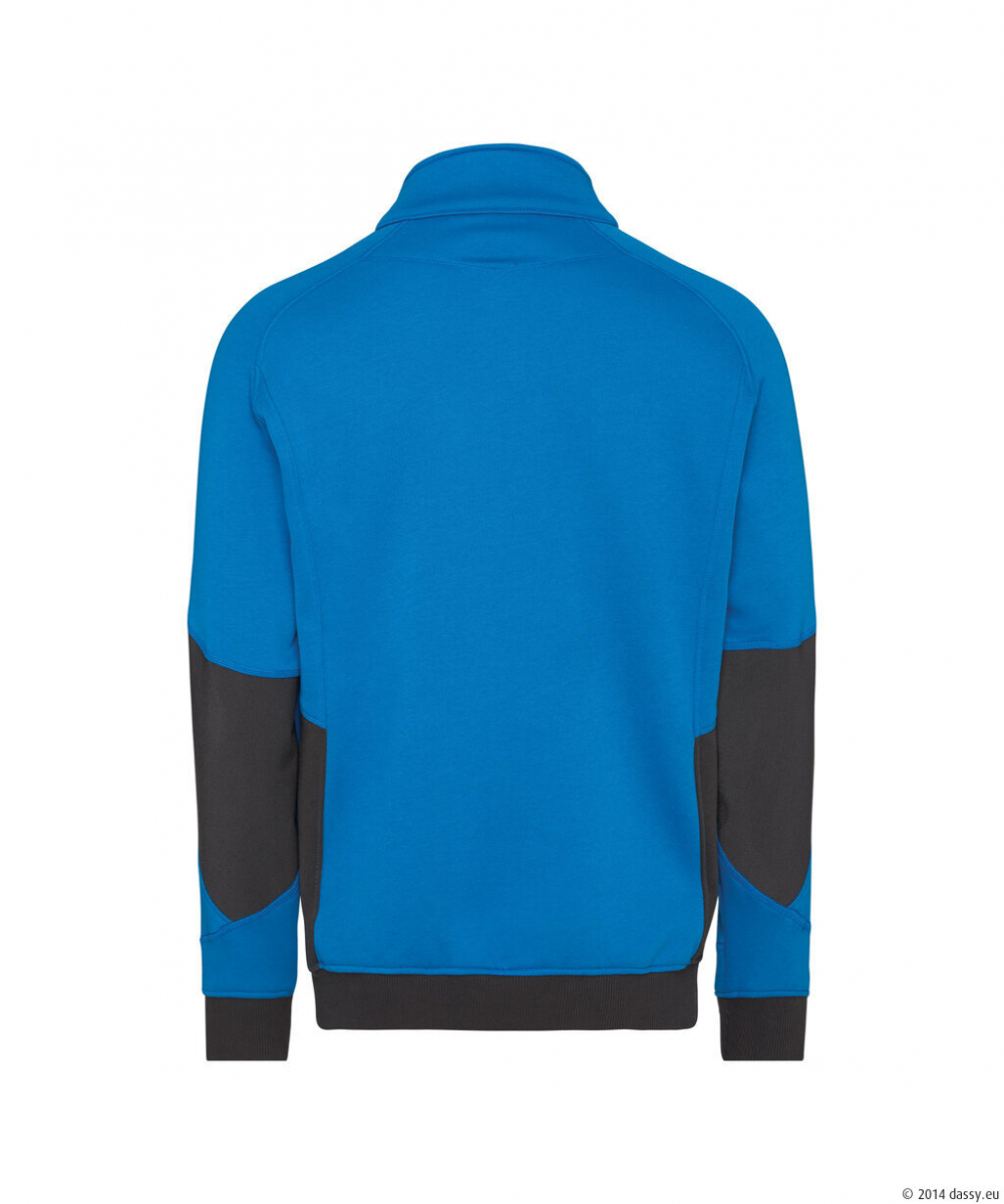 DASSY® Velox Next Sweatshirt, azurblau/anthrazitgrau