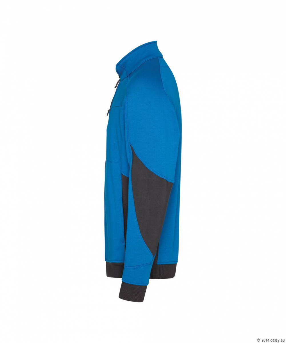 DASSY® Velox Next Sweatshirt, azurblau/anthrazitgrau