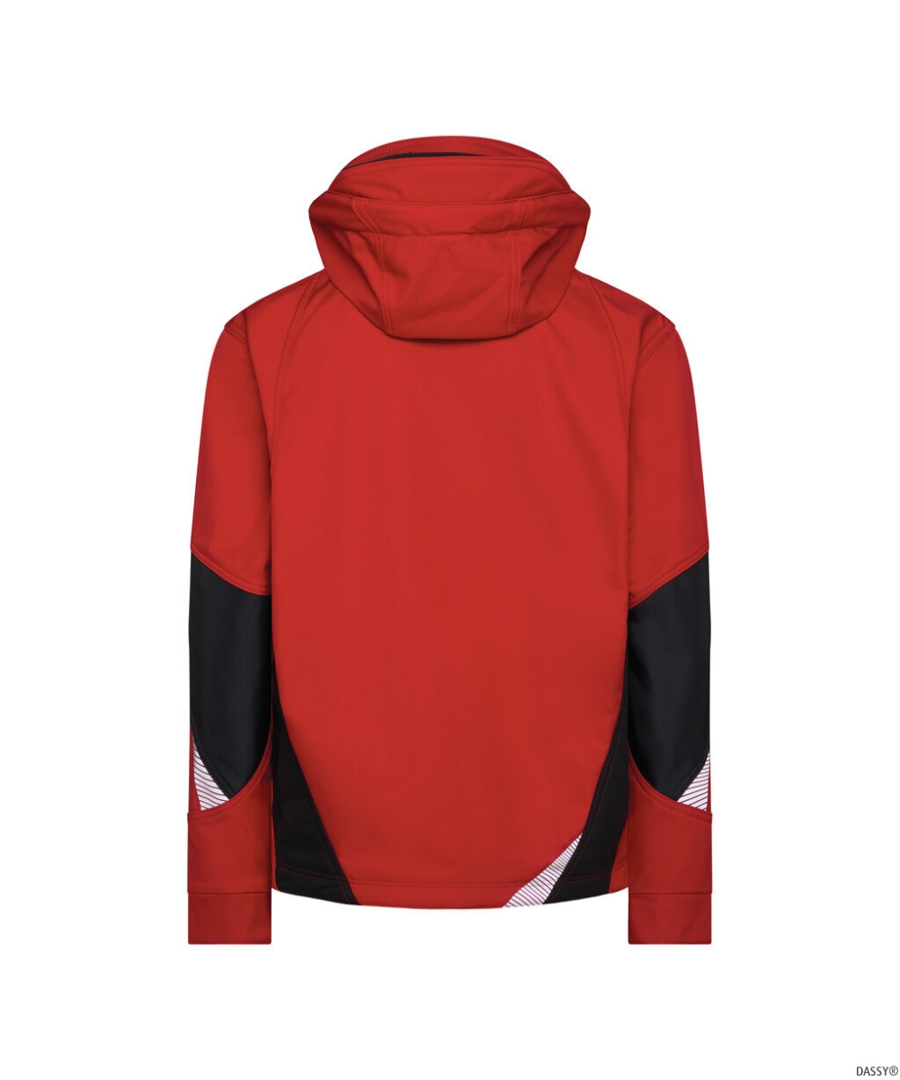 DASSY-Softshell-Jacke, GRAVITY NEXT, rot/schwarz