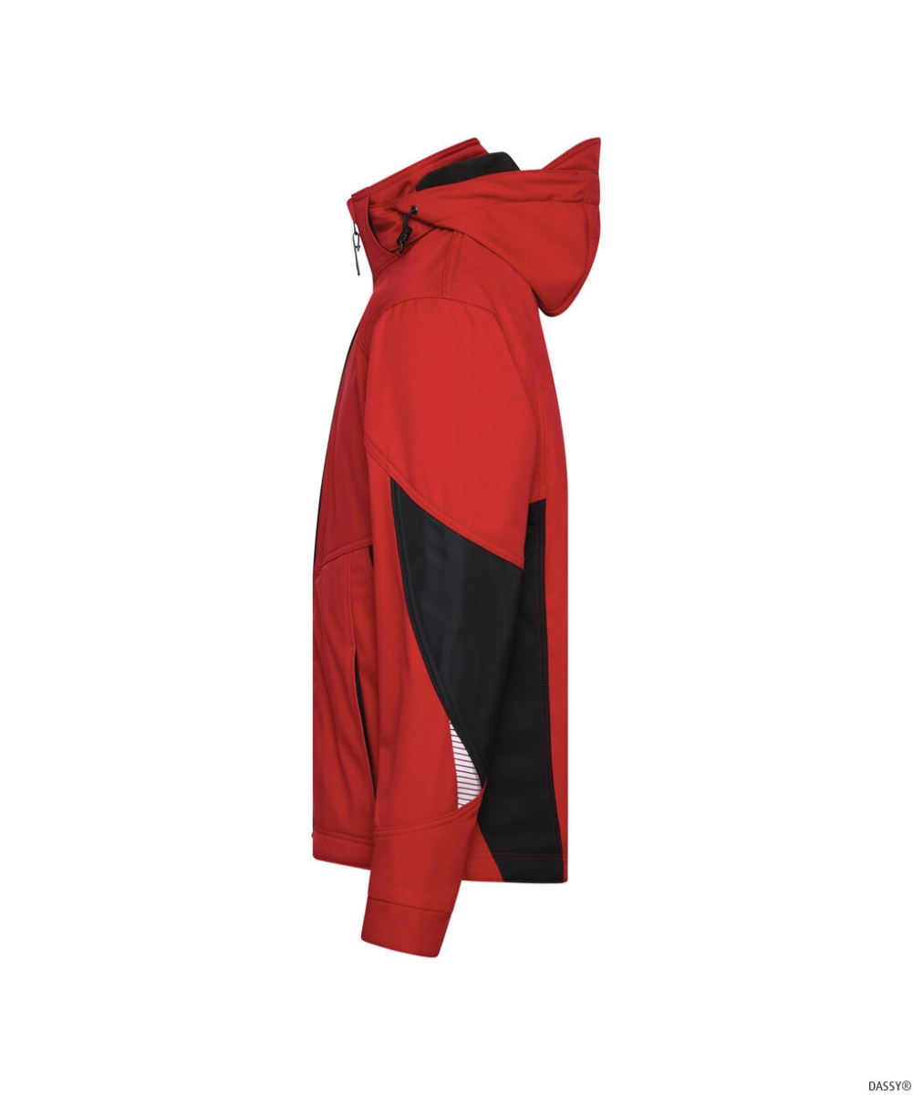 DASSY-Softshell-Jacke, GRAVITY NEXT, rot/schwarz