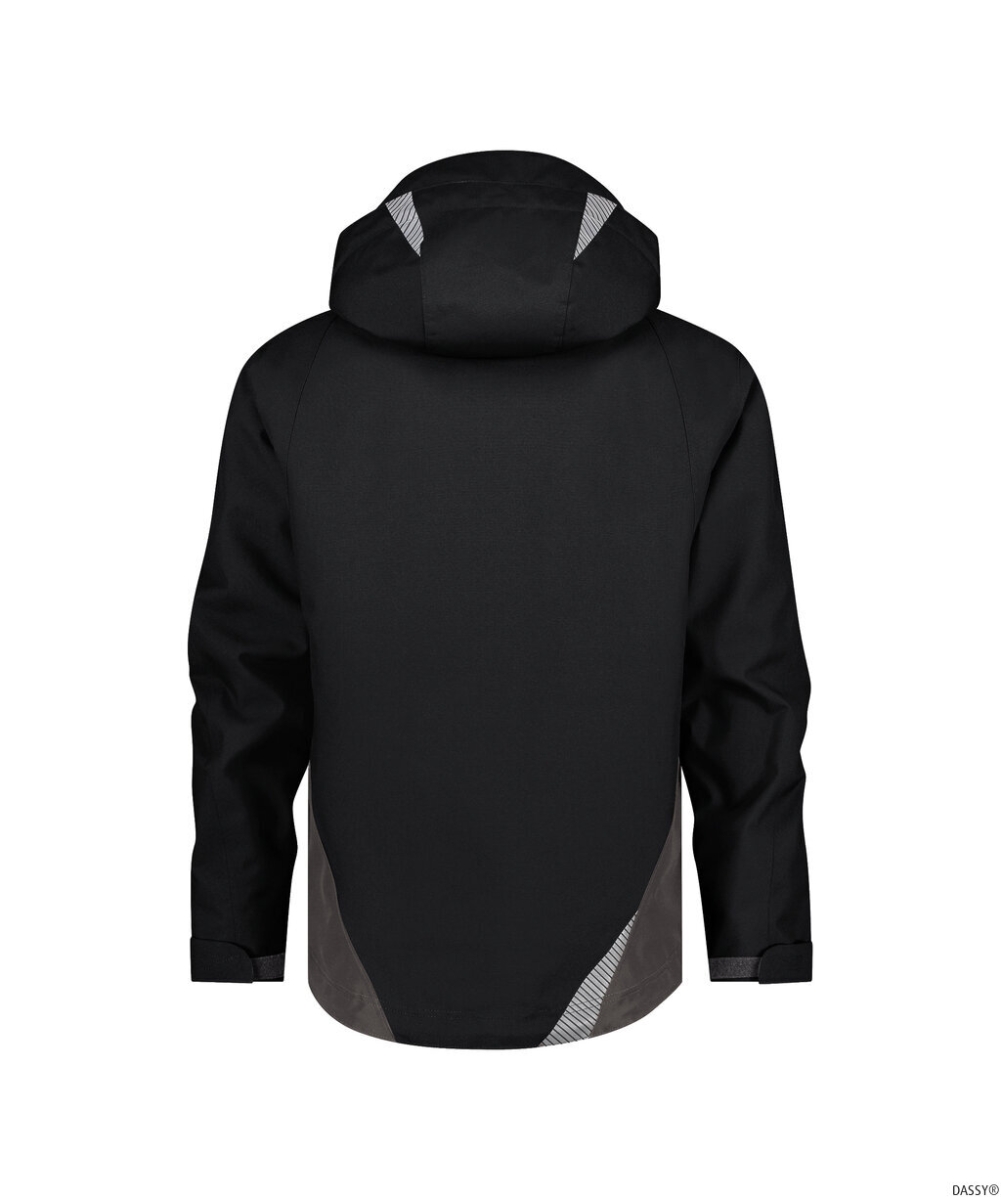 DASSY-Wasser- und winddichte Arbeitsjacke, HYPER NEXT, schwarz/anthrazitgrau