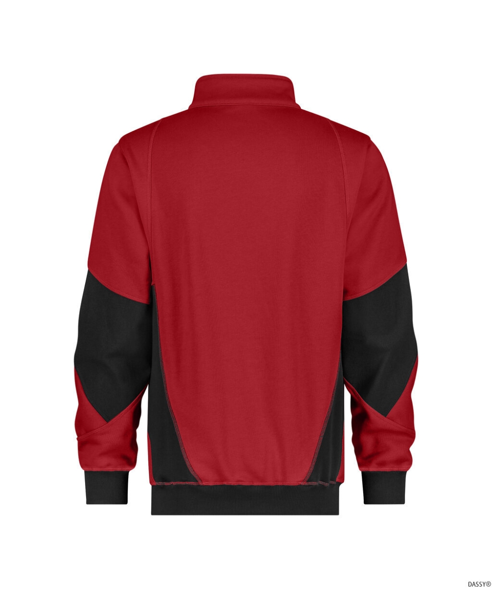 DASSY-Sweatshirt, HYRAX NEXT, rot/schwarz