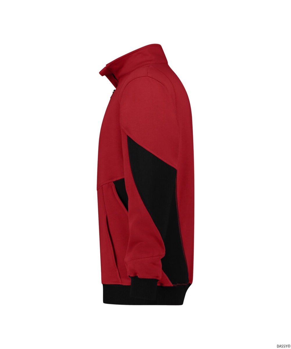 DASSY-Sweatshirt, HYRAX NEXT, rot/schwarz