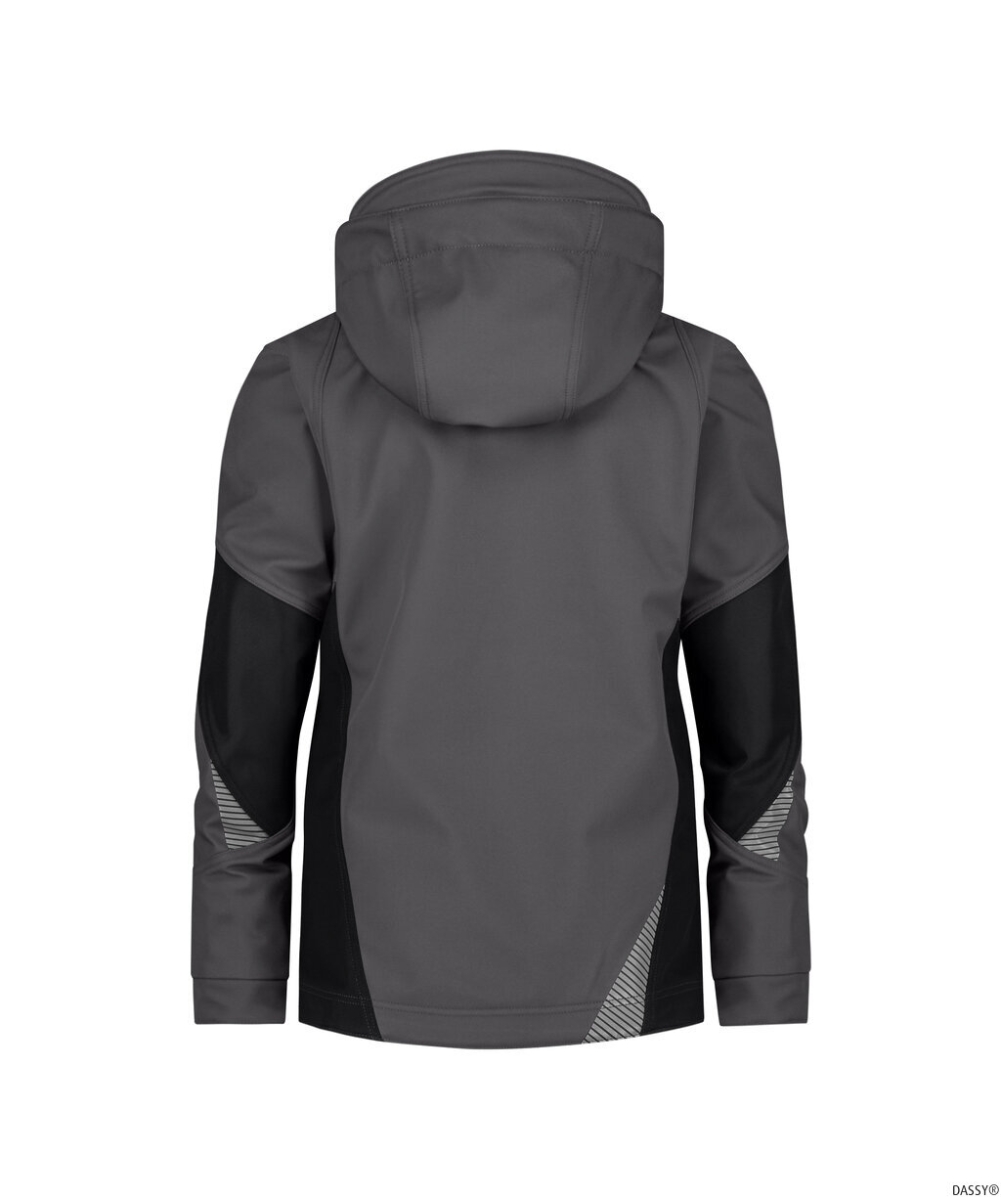 DASSY-Damen-Softshell-Jacke, GRAVITY NEXT, anthrazitgrau/schwarz