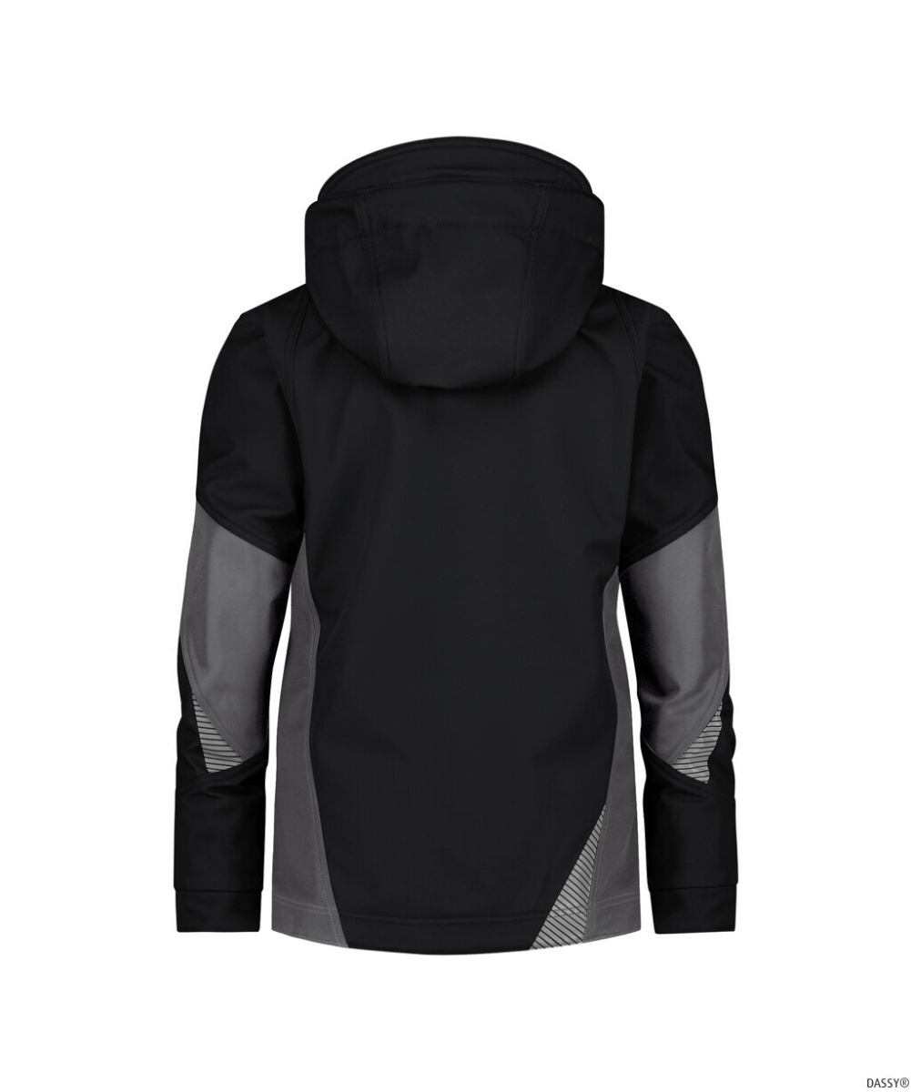 DASSY-Damen-Softshell-Jacke, GRAVITY NEXT, schwarz/anthrazitgrau