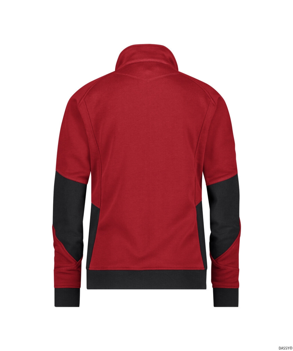 DASSY-Damen-Sweatshirt für Damen, VELOX NEXT, rot/schwarz