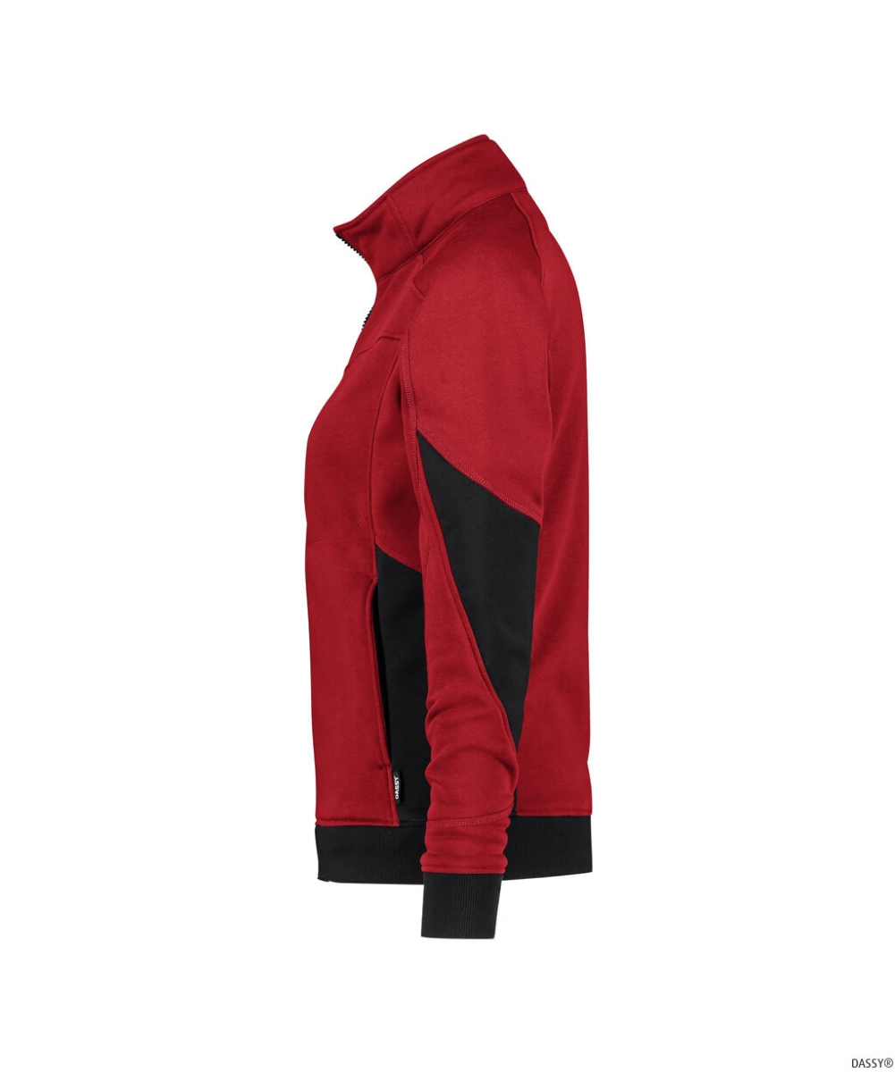 DASSY-Damen-Sweatshirt für Damen, VELOX NEXT, rot/schwarz