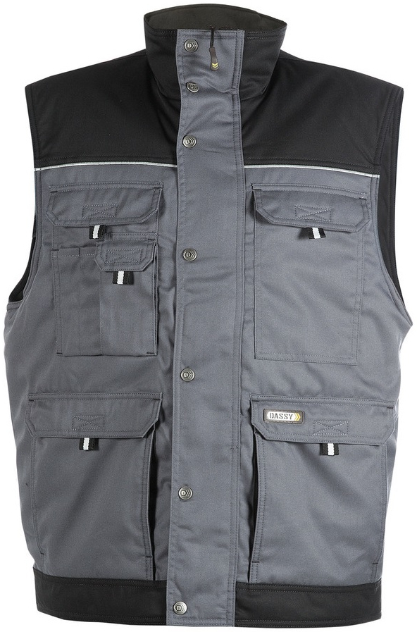 DASSY-Workwear, Weste HULST, grau/schwarz
