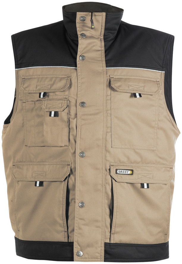DASSY-Workwear, Weste HULST, khaki/schwarz