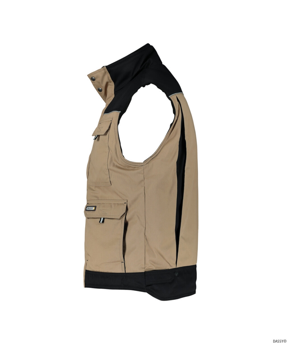 DASSY-Workwear, Weste HULST, khaki/schwarz