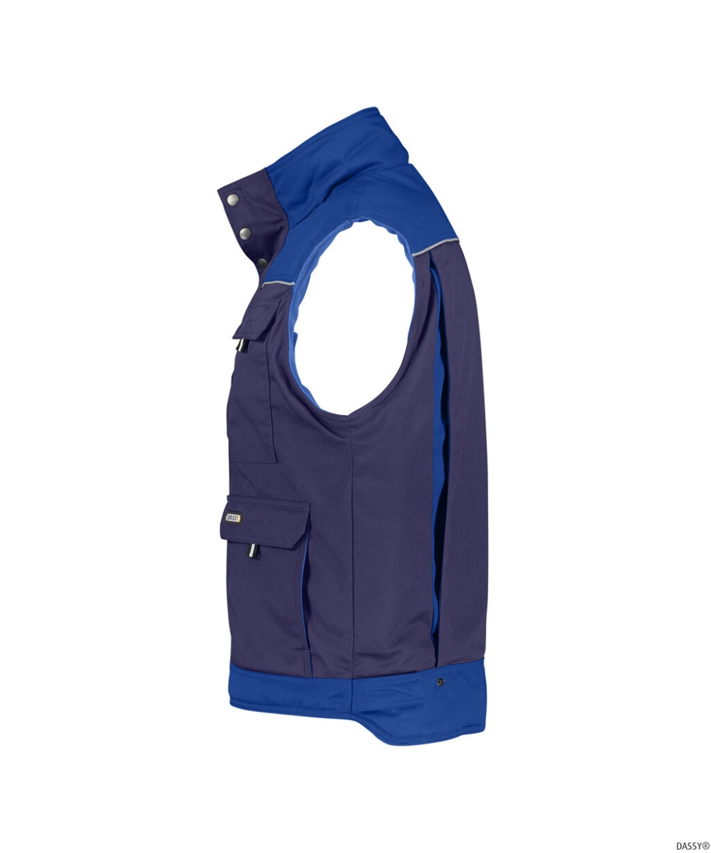 DASSY-Workwear, Weste HULST, dunkelblau/kornblau