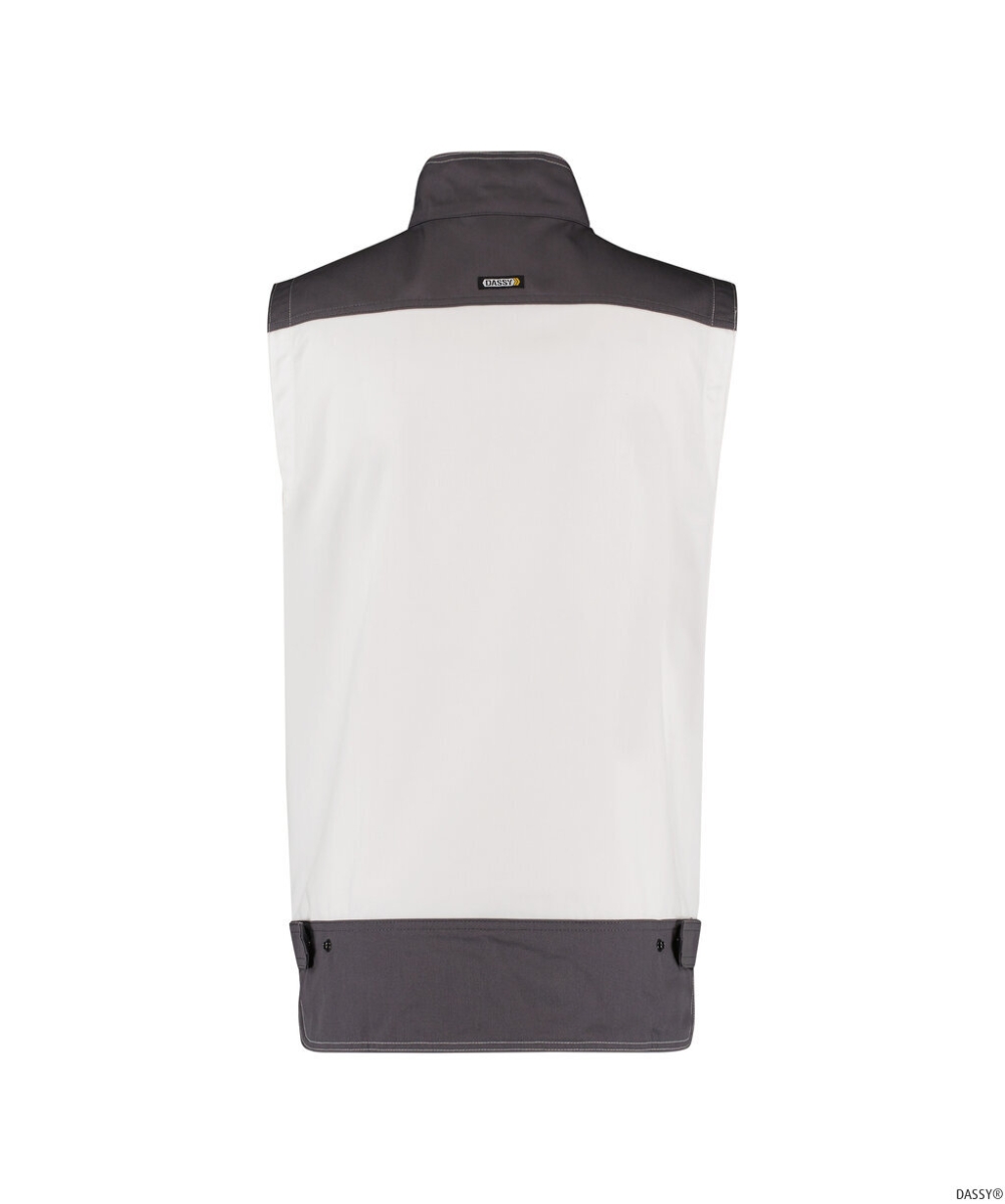 DASSY-Workwear, Sommerweste FARO, weiß/grau