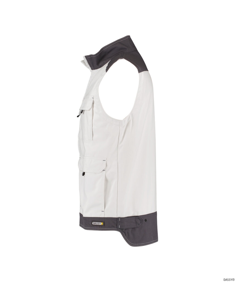 DASSY-Workwear, Sommerweste FARO, weiß/grau