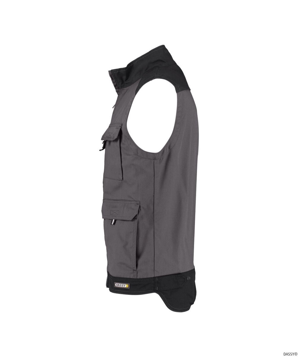 DASSY-Workwear, Sommerweste FARO, grau/schwarz