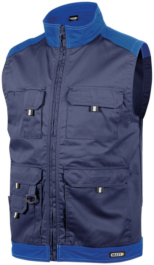 DASSY-Workwear, Sommerweste FARO, dunkelblau/kornblau