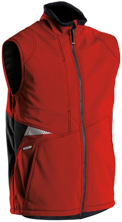 DASSY-Workwear, Softshell-Weste "FUSION",  rot/schwarz