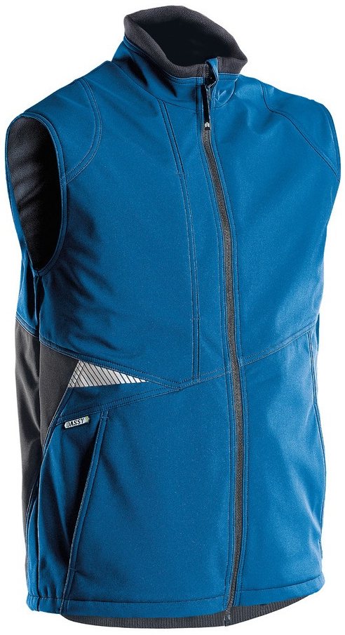 DASSY-Workwear, Softshell-Weste "FUSION",  kornblau/grau