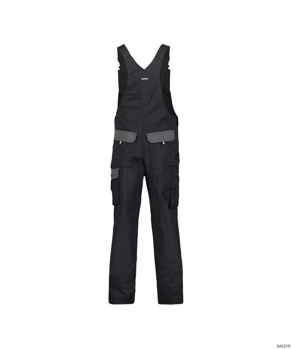 DASSY-Workwear, Latzhose VERSAILLES, schwarz/grau