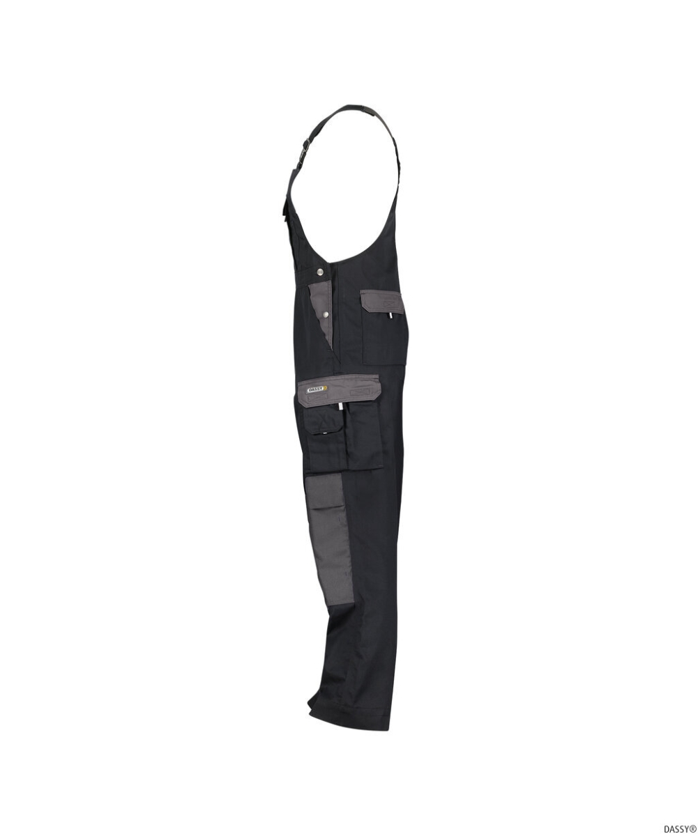 DASSY-Workwear, Latzhose VERSAILLES, schwarz/grau
