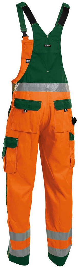 DASSY-Warnschutz, Latzhose "TOULOUSE" , orange/grn