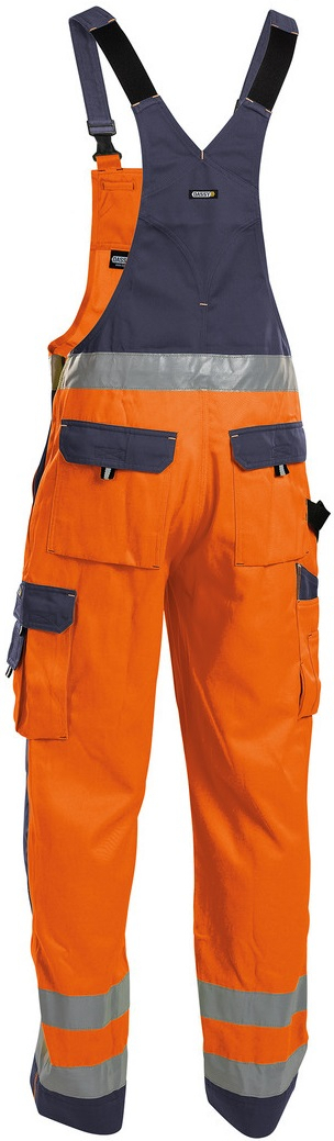 DASSY-Warnschutz, Latzhose "TOULOUSE" , orange/dunkelblau