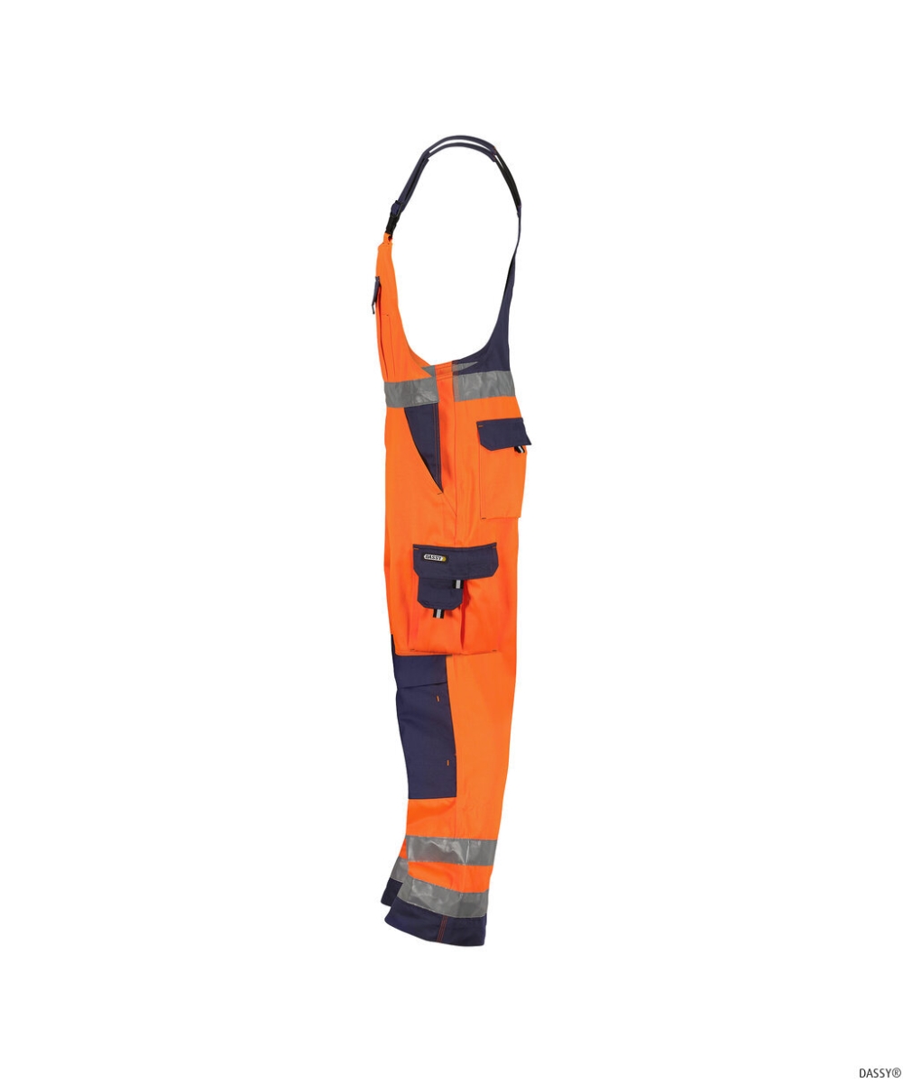 DASSY-Warnschutz, Latzhose TOULOUSE , orange/dunkelblau