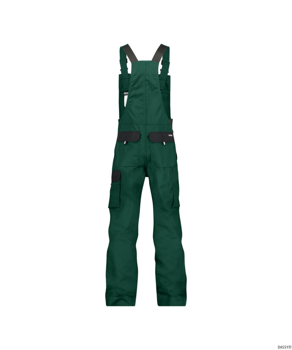 DASSY-Workwear, Latzhose CALAIS, , grün/schwarz
