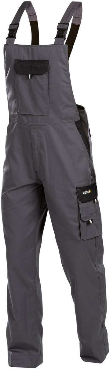 DASSY-Workwear, Latzhose CALAIS, , grau/schwarz