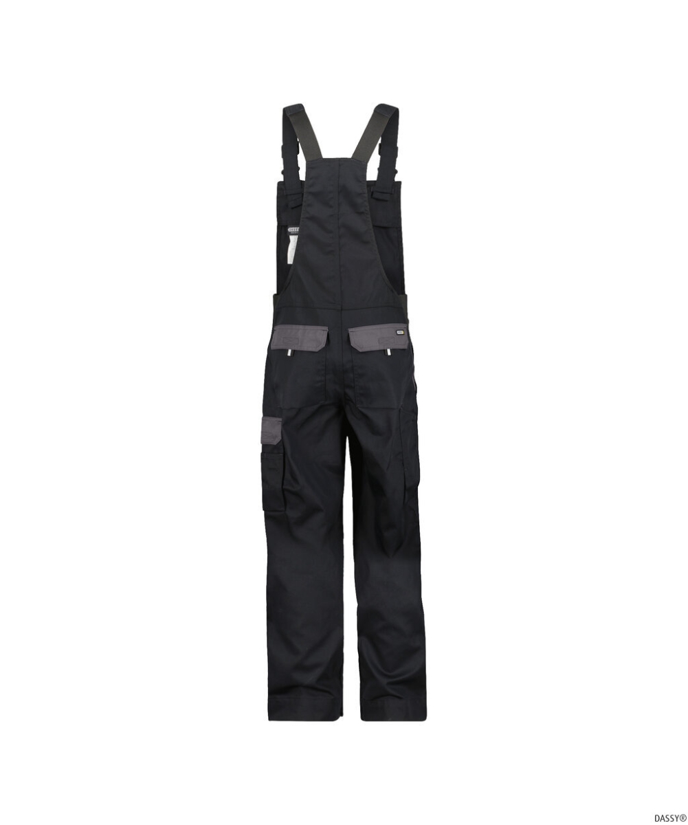 DASSY-Workwear, Latzhose CALAIS, schwarz/grau